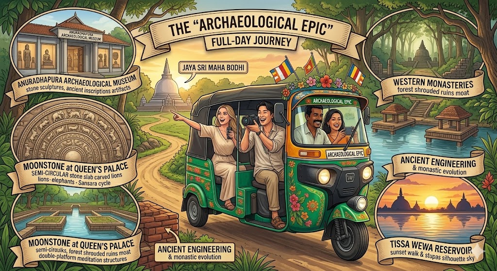 Anuradhapura Archaeological Museum and Moonstone